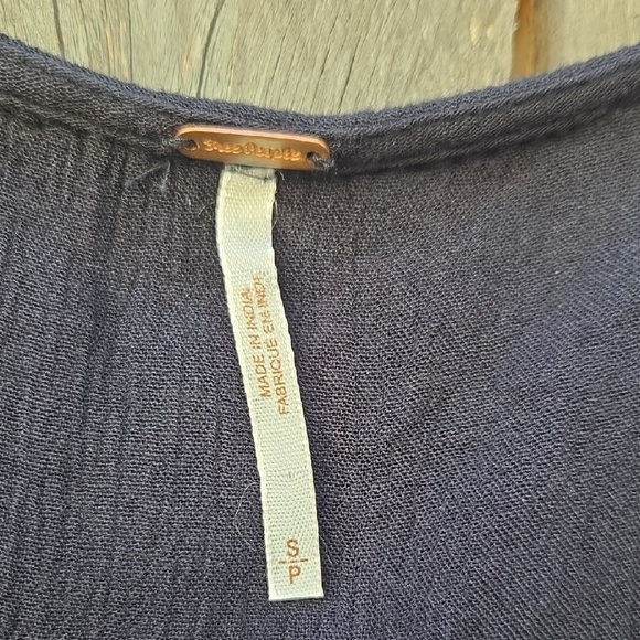 Free People Embroidered Black Dress - Picture 2 of 5